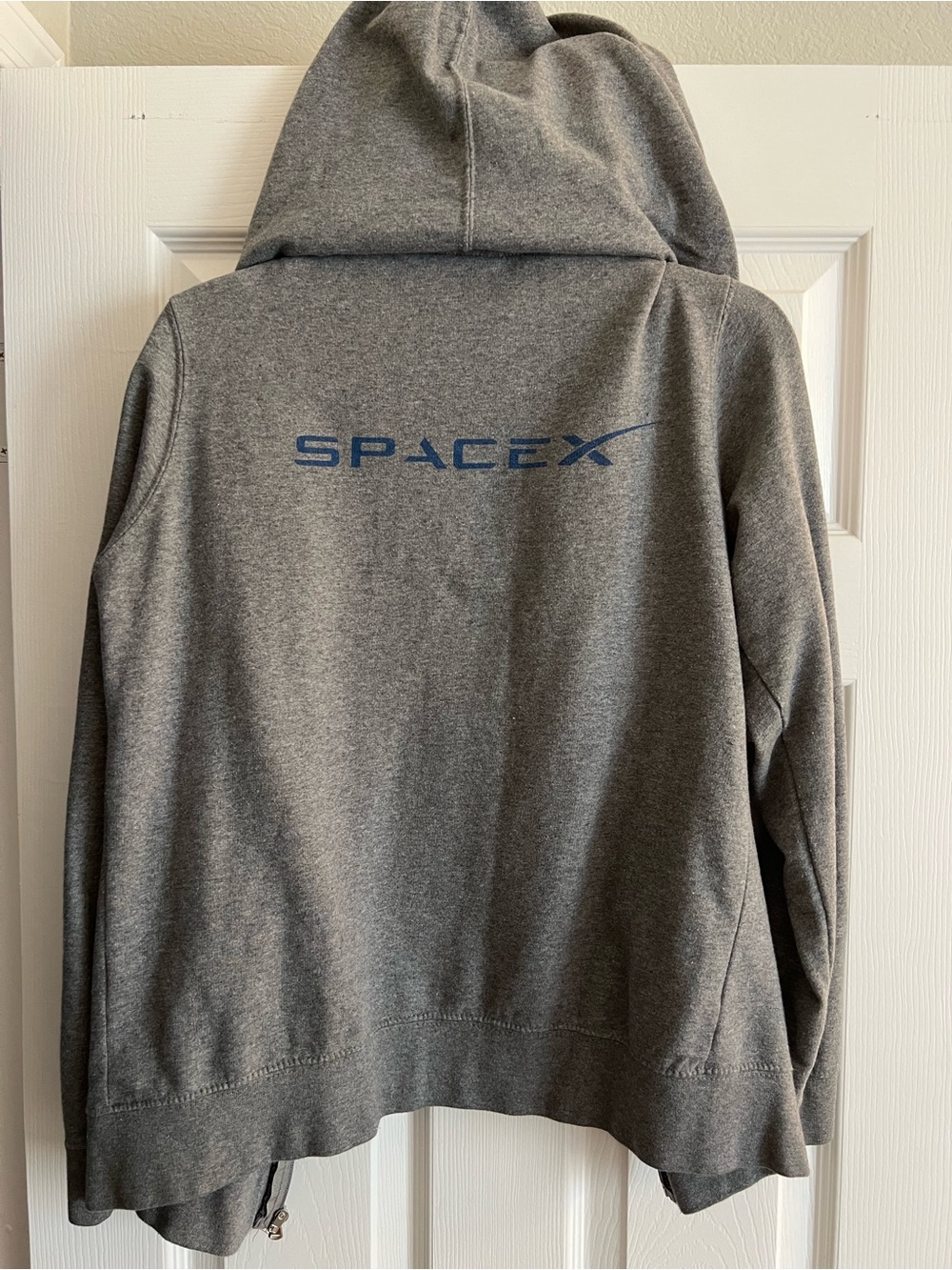 SpaceX Gray Hoodie with Back Logo
